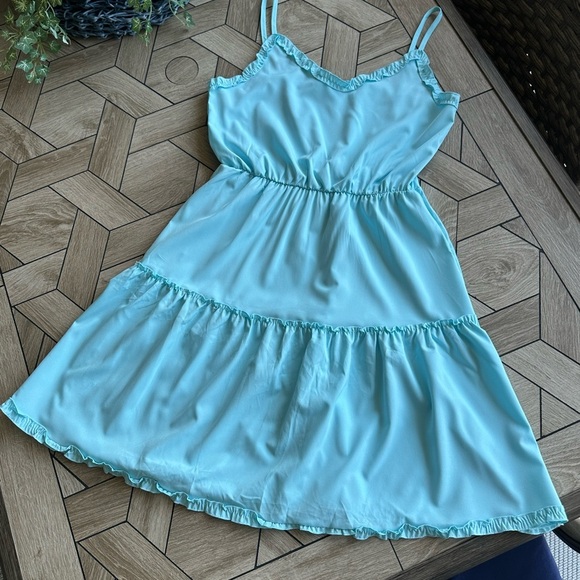 NEOT Light Blue Ruffle Mini Dress - Picture 8 of 8